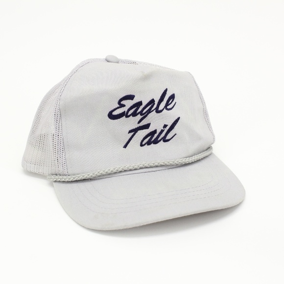 Vintage Other - Vintage Eagle Tail Gray Rope Trucker Hat